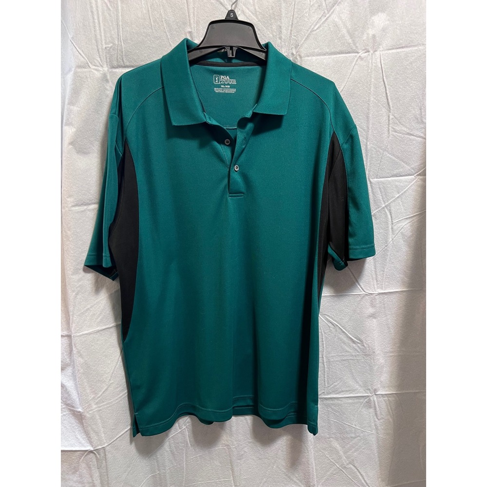 PGA Tour Golf Polo Shirt Performance‎ Athletic Training XL Green
